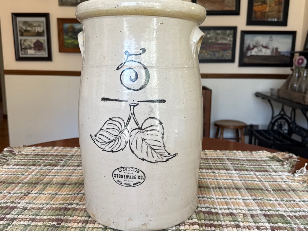 UNION STONEWARE BUTTER CHURN