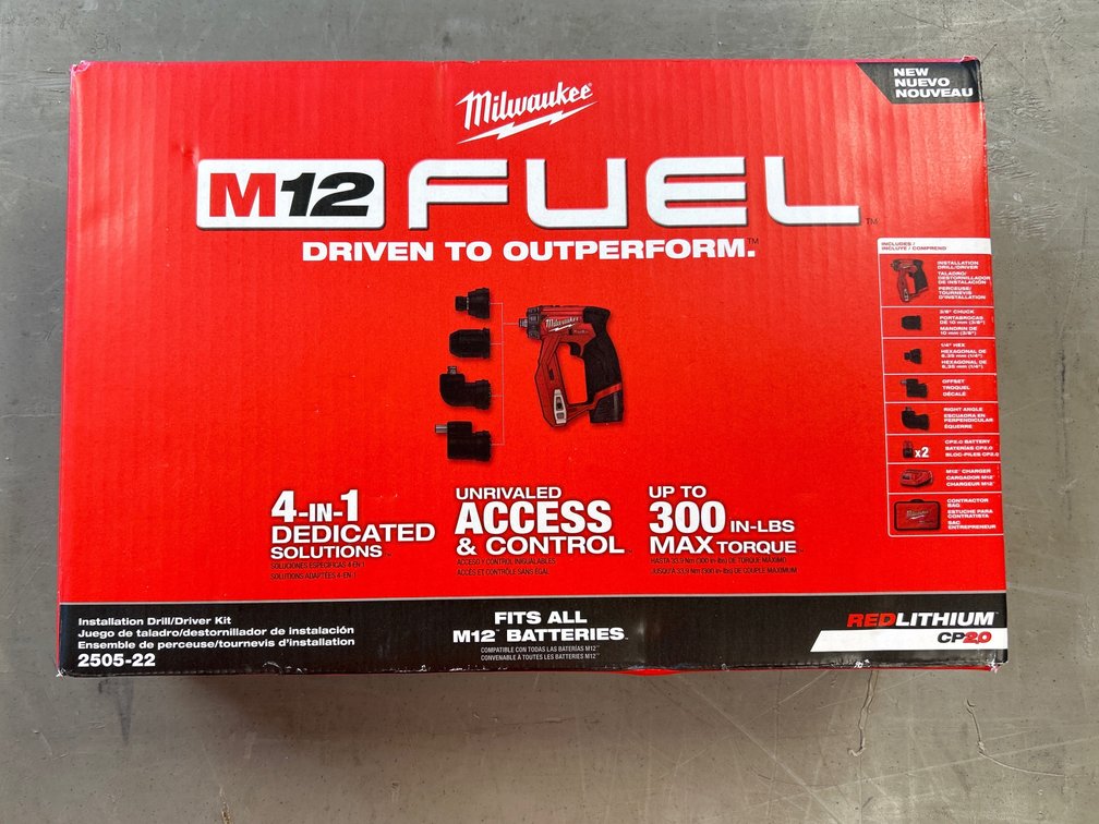 MILWAUKEE M12 INSTALL DRILL/DRIVER