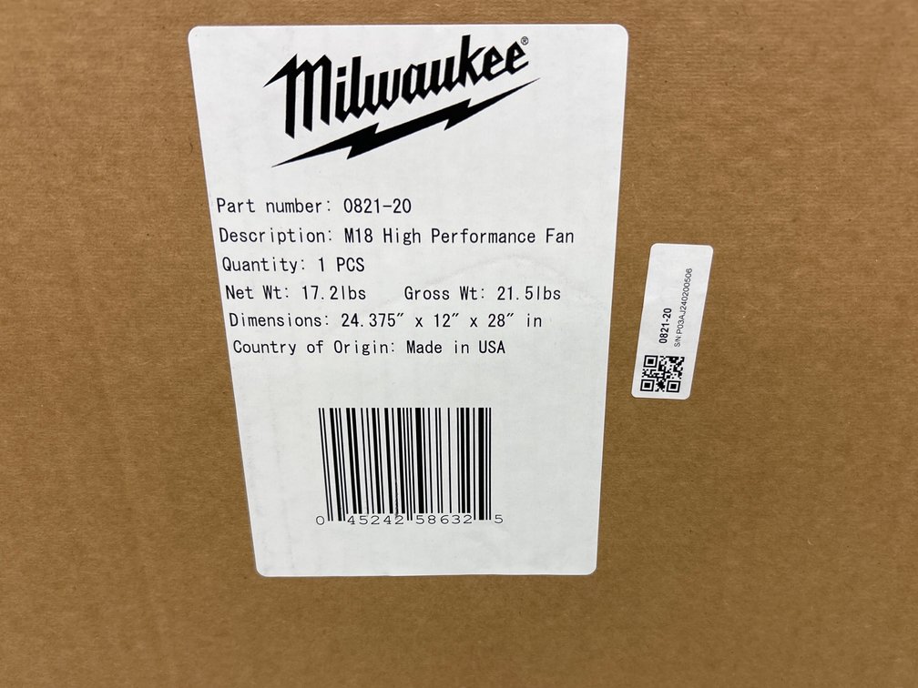MILWAUKEE M18 FAN 