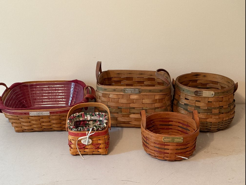 LONGABERGER CHRISTMAS BASKETS