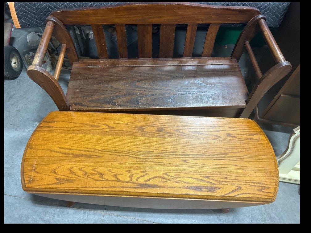 STORAGE BENCH & DROP LEAF