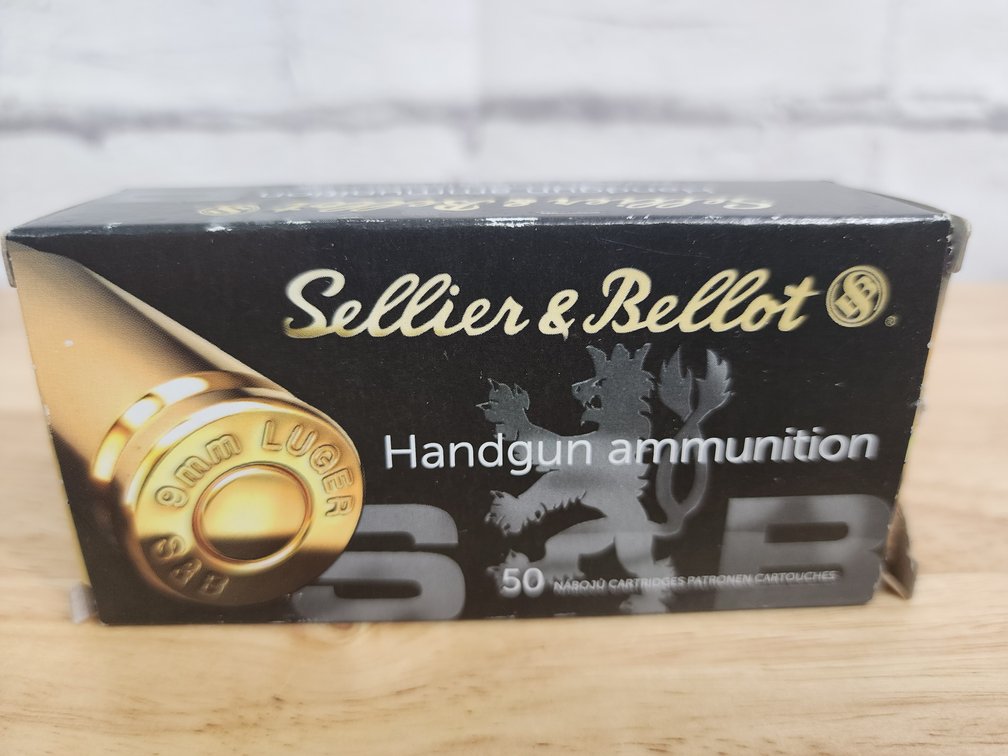Sellier & Bellot 9mm Ammo  - 50 Rounds 