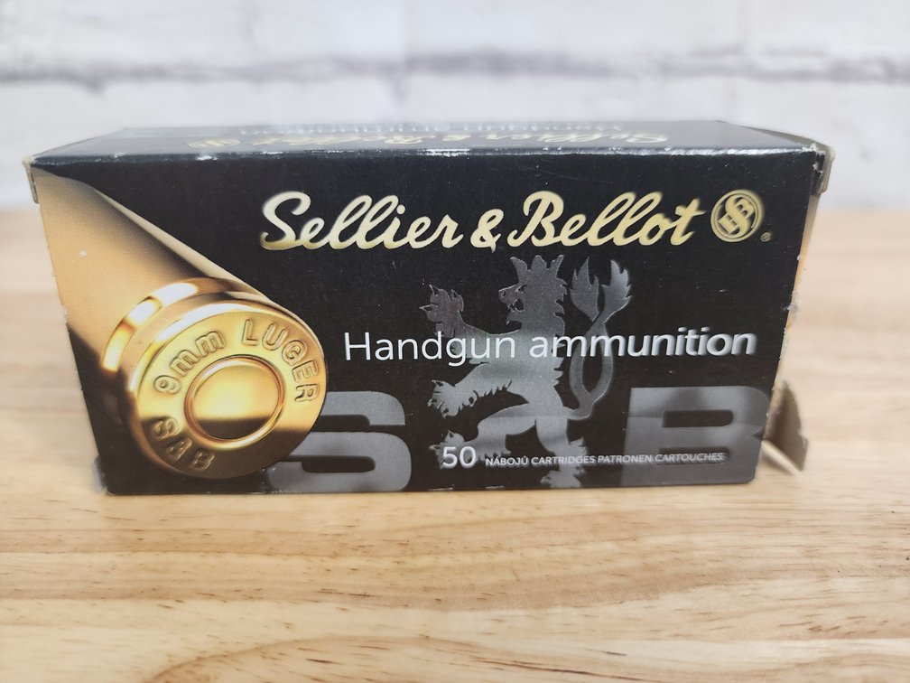 Sellier & Bellot 9mm Ammo  - 50 Rounds 