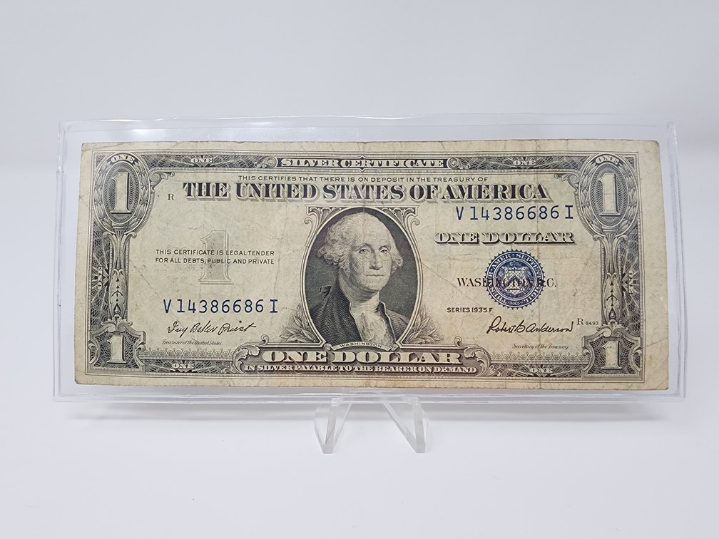 1935-F Silver Certificate 1 Dollar Note 