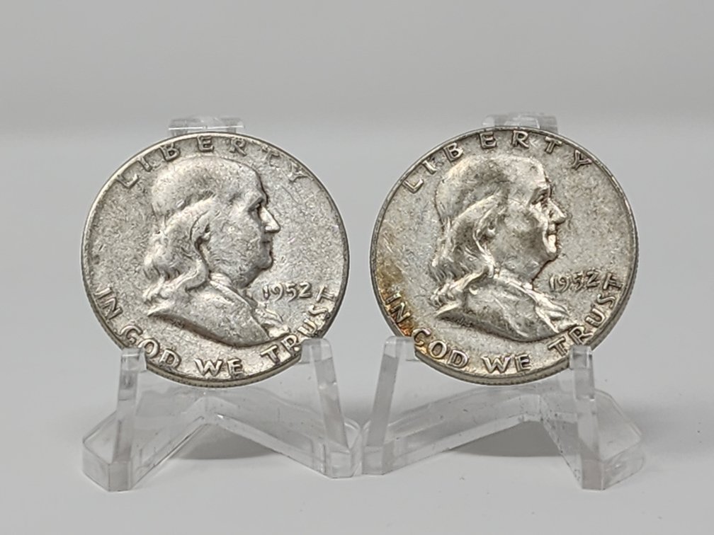 1952 Franklin Silver Half Dollars (2) 