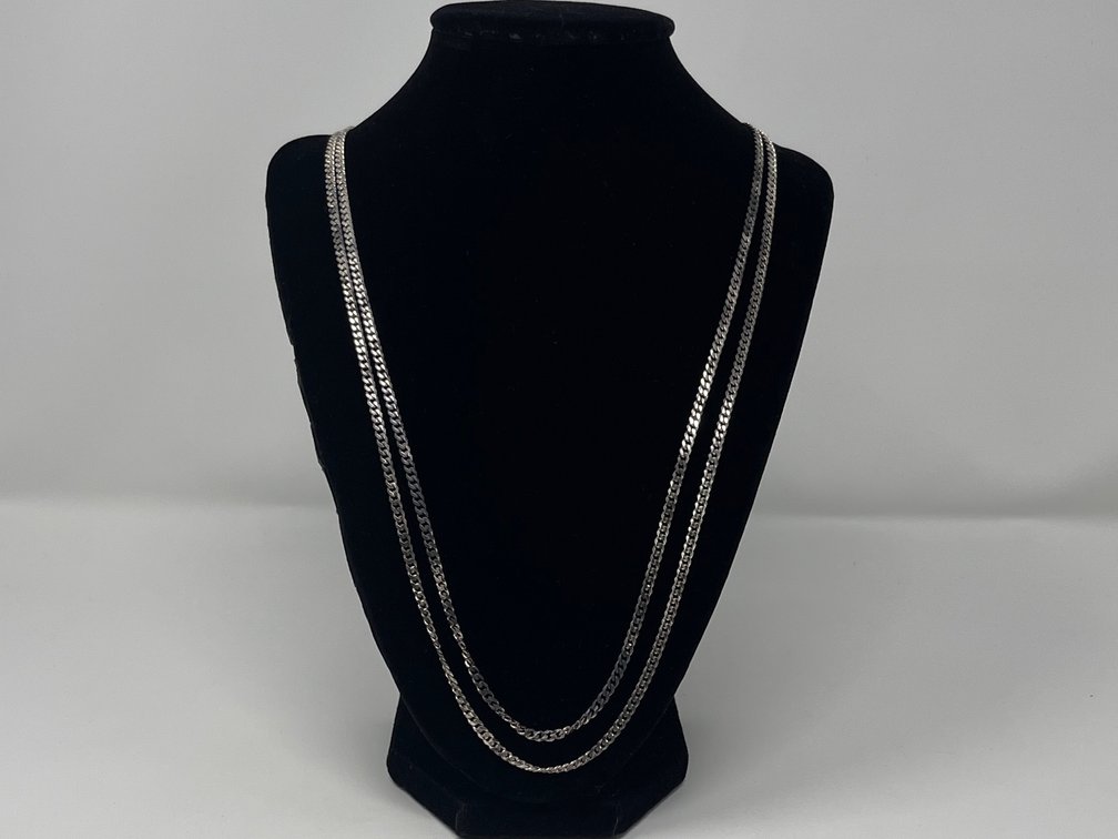 Sterling Silver Chain Marked Italy  .925? - 51" Long