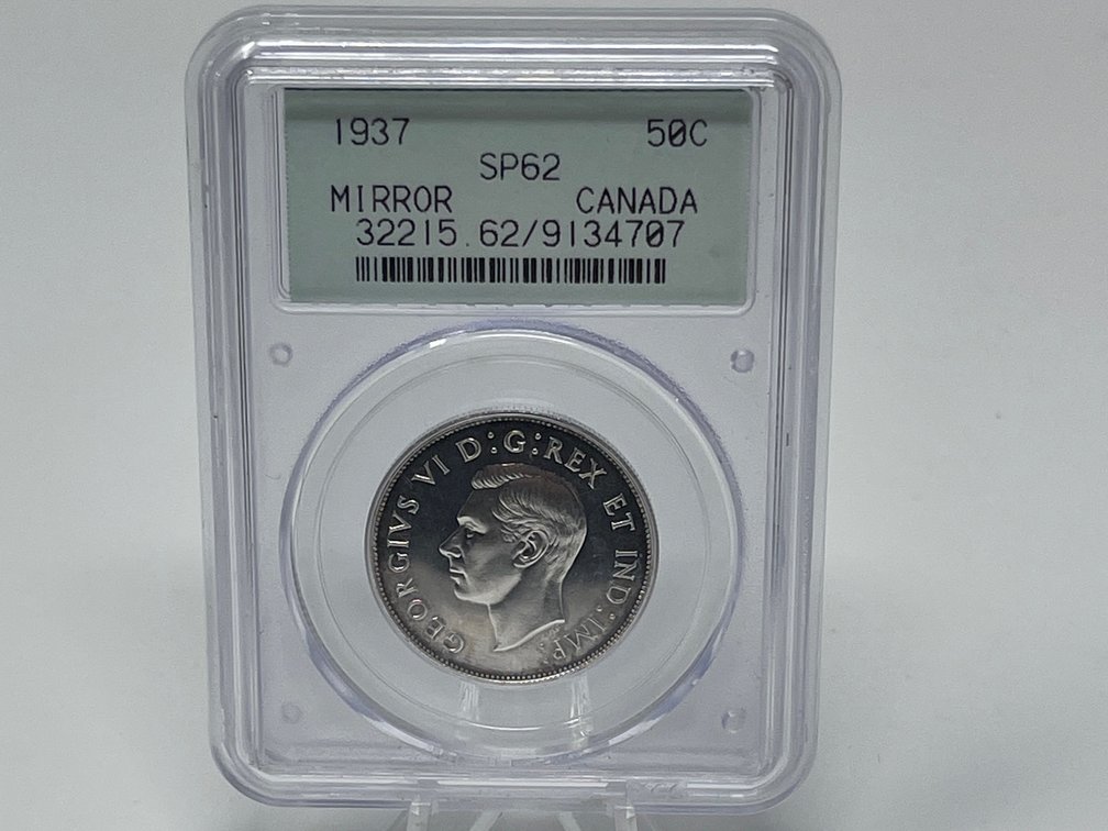 Canadian 1937 50 Cent Piece PCGS SP 62