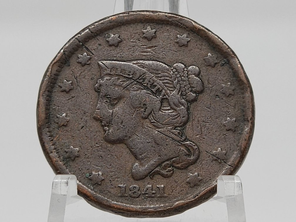 1841 Liberty Head One Cent Coin