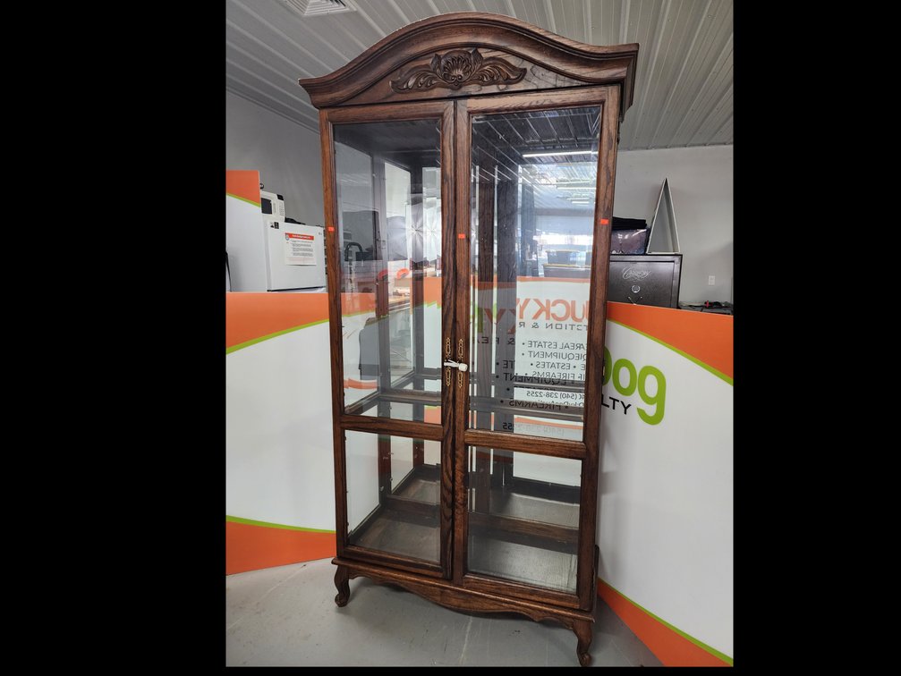 Wooden and Glass Curio Cabinet 
