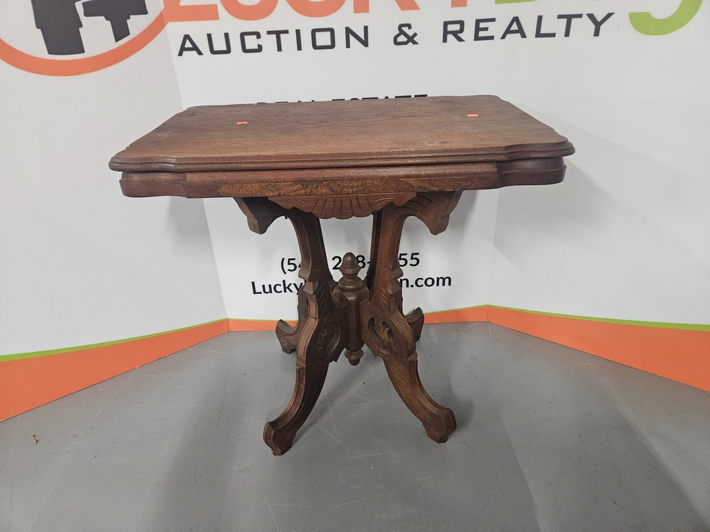 Eastlake Wooden Table 27.5" Tall × 30" Wide × 19.5" Deep