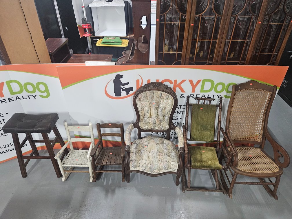 Rocking Chairs - Victorian Style Chair and Bar Stool 6 Pieces Included 
