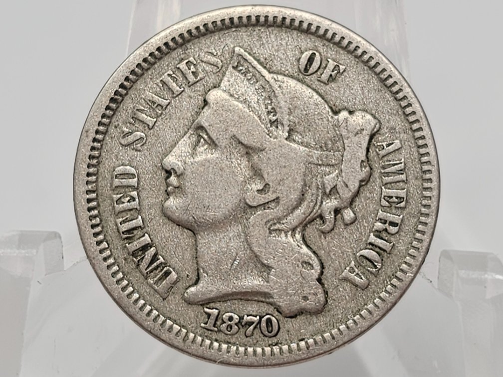 1870 Silver 3-Cent Nickel 