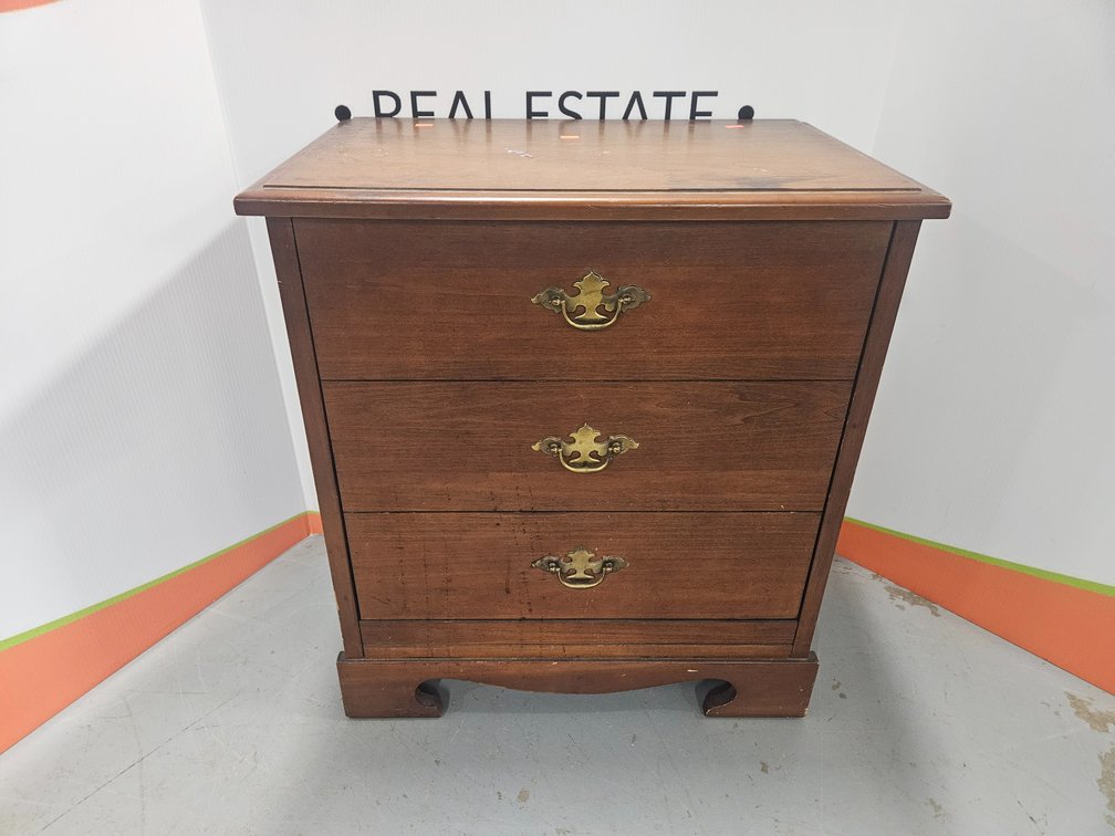 Lane Company Wooden Record Cabinet 25.75" Tall × 23.25" Wide × 15.5" Deep