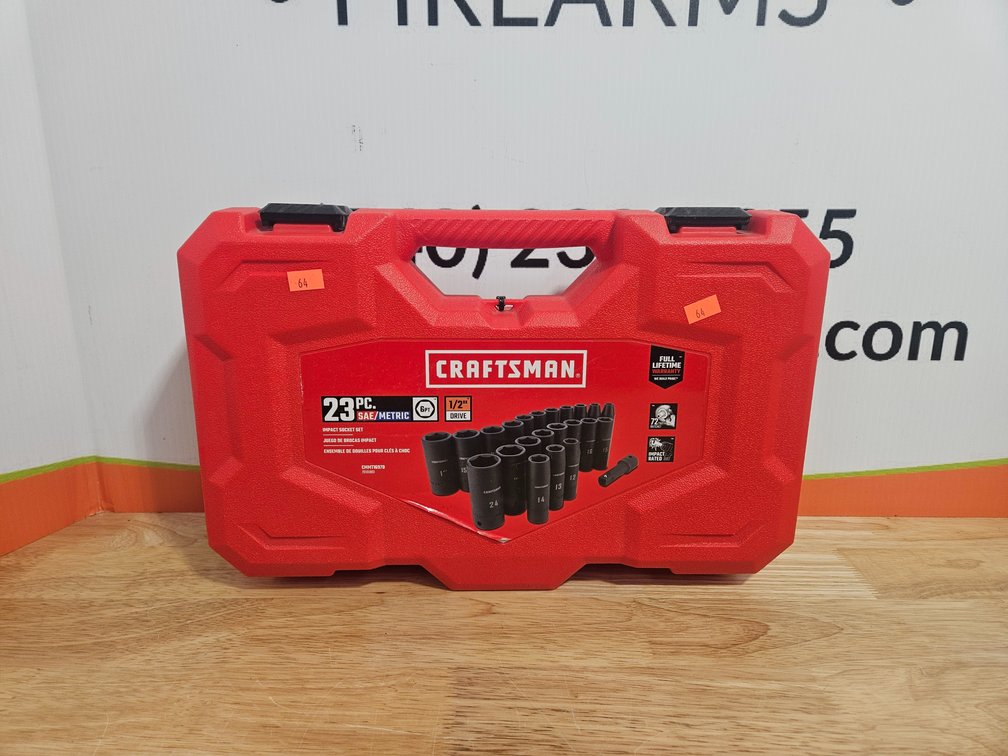 Craftsman 23 Piece SAE/Metric 1/2" Drive Impact Socket Set (New)