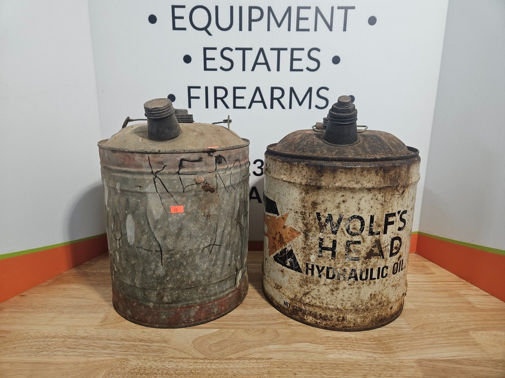 Wolf's Head Hydraulic Oil Can and Kerosene Can 