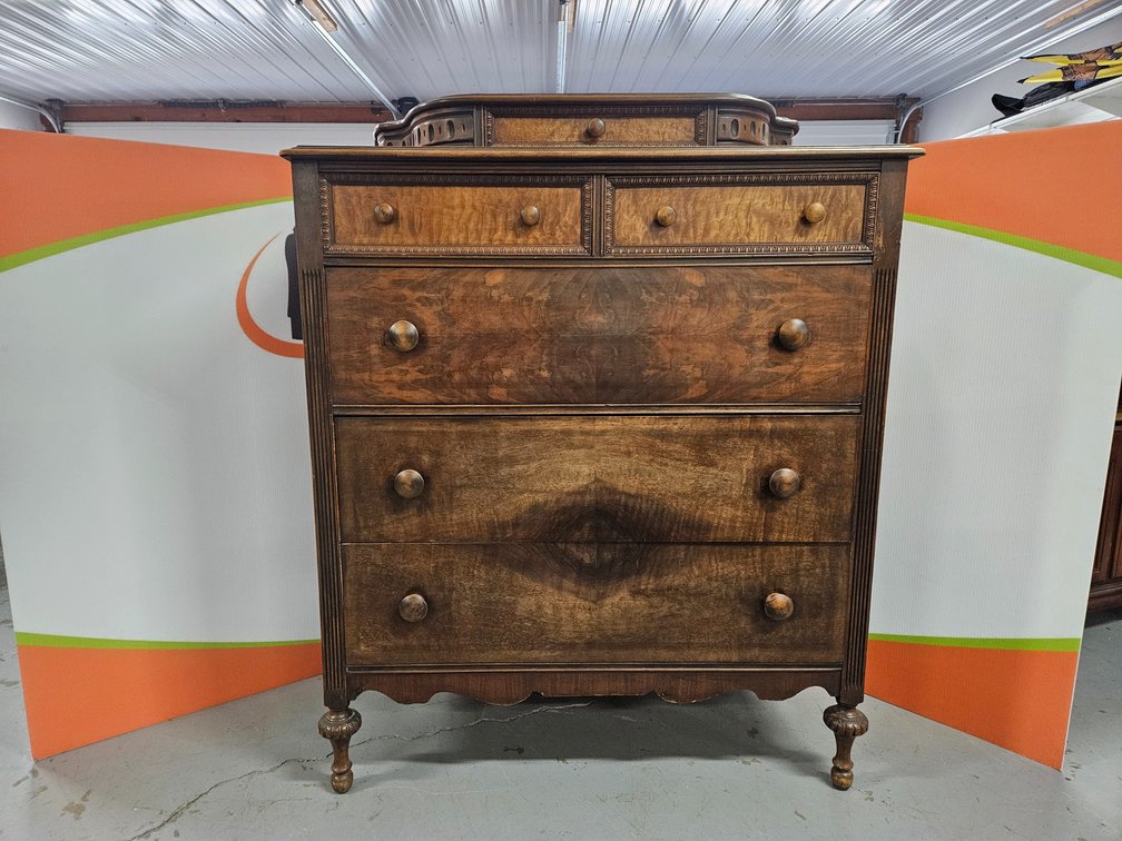 1940s Victorian Style Dresser - Measures 51.5" Tall × 40" Wide × 20.5" Deep