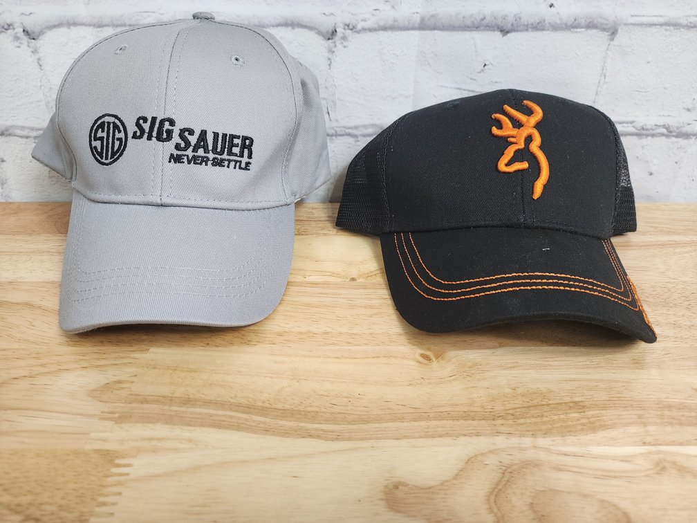 2 Gun Hats - Browning and Sig Sauer - New 