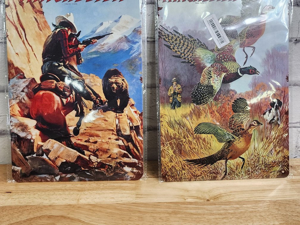 2 Winchester Tin Signs 8" x 12" 