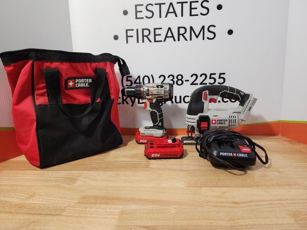 Porter Cable Cordless Drill/Jigsaw W/Batteries and Charger 