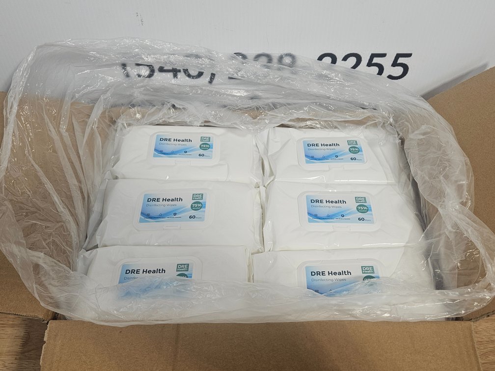 DRE Health Disinfecting Wipes 24 - 60 Count Bags Included (New))