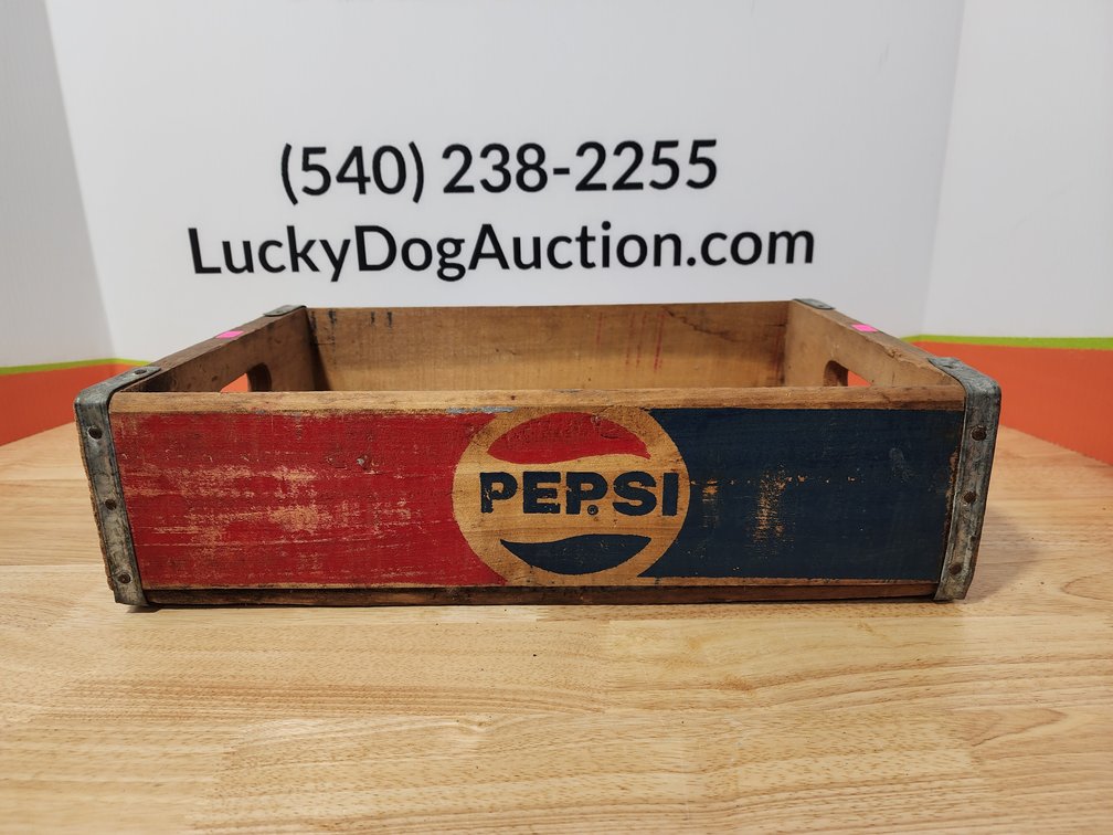 Wooden Pepsi Crate - Measures 4.75" Tall x 17.5" Wide x 12" Deep