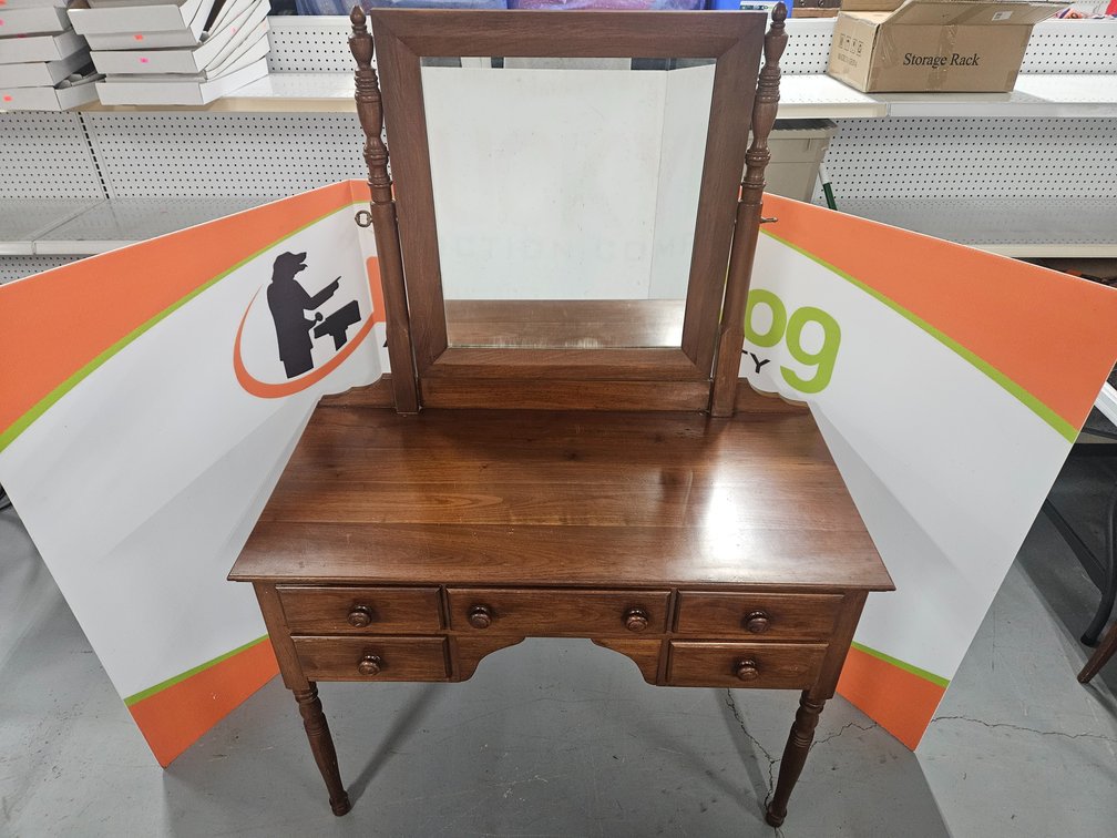 Wooden Vanity - Measures 62" Tall × 43" Wide × 21" Deep