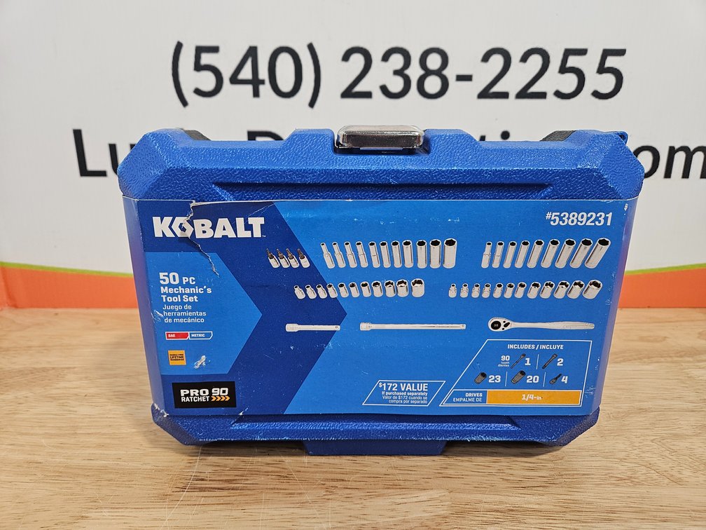 Kobalt 50 Pc. Mechanic's Tool Set SAE/Metric 1/4" Drive