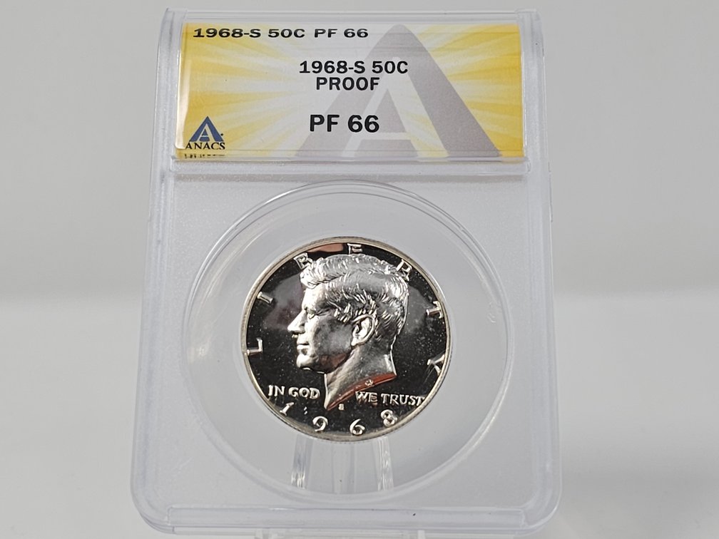 1968-S Silver Kennedy Proof Half Dollar - ANACS PF 66 