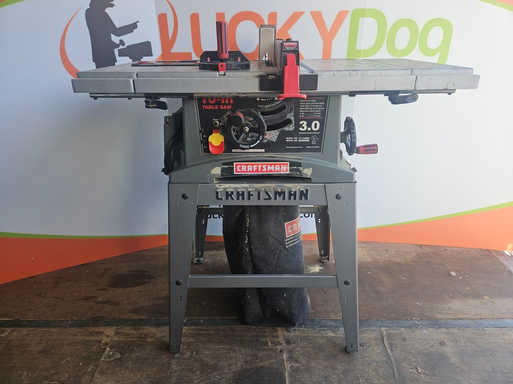 Craftsman 3HP 10" Table Saw - Measures 39" Tall × 38" Wide × 24" Deep