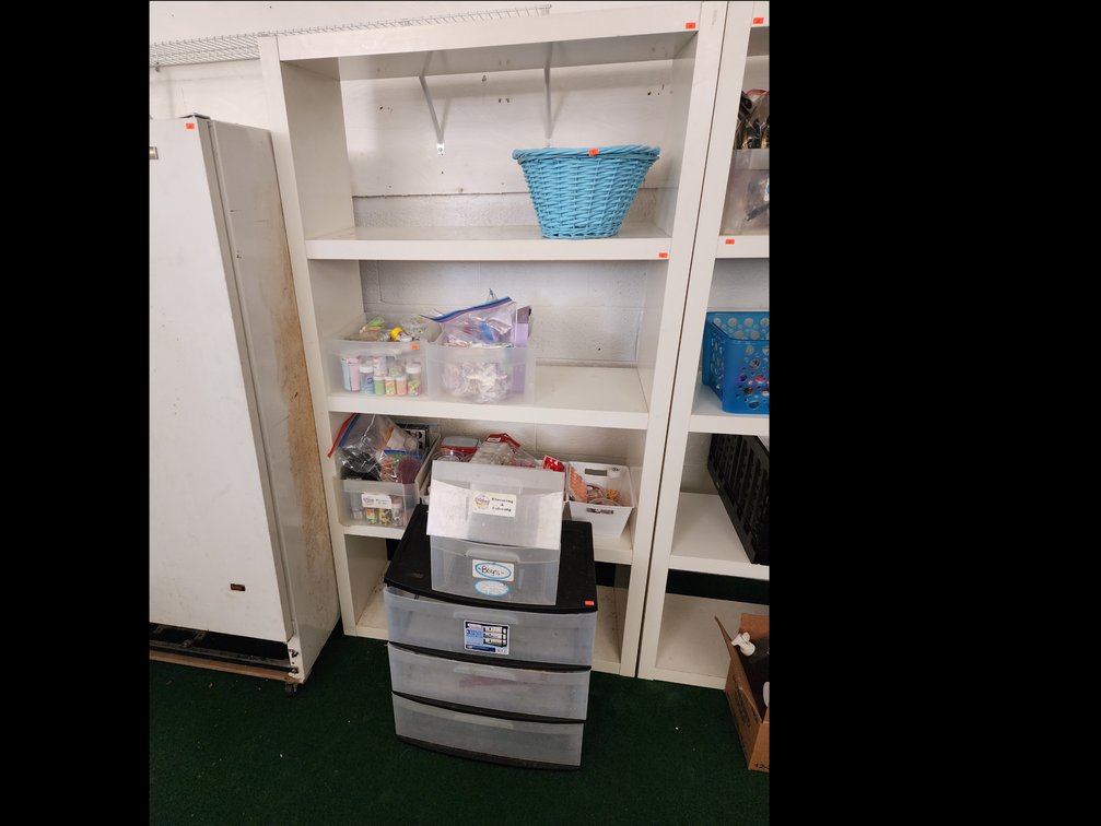 Storage Shelf - Plastic Storage Bins - Cupcake Decorating Supplies and More 