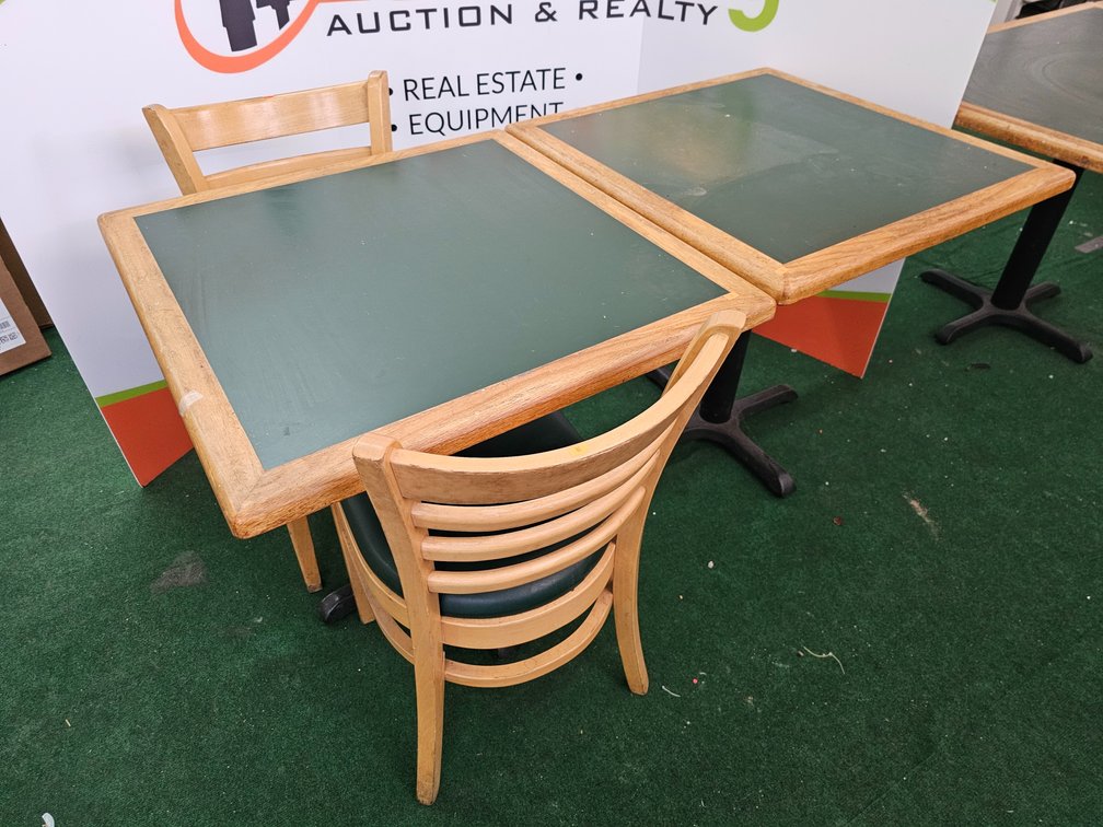 (2) Square 30" x 30" Tables w/ 2 Chairs