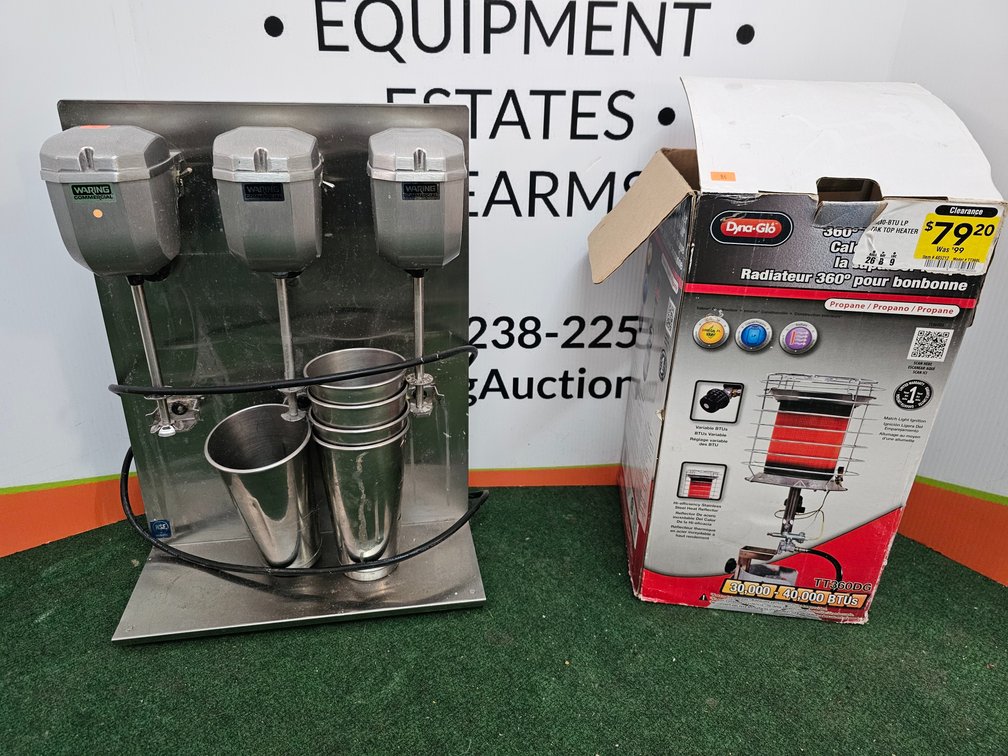 Waring Commercial Milk Shake Maker and Dyna-Glo Heater