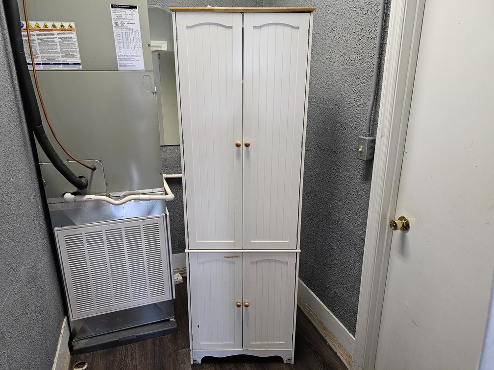 Storage Cabinet w/ Contents - Measures 72" Tall x 23" Wide x 12" Deep - Contents Included 