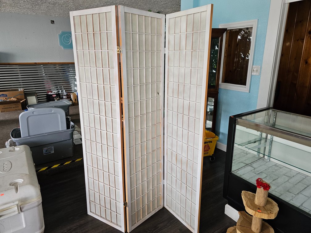 Tri-Fold Wall Divider - Measures 71" Tall x 48" Wide