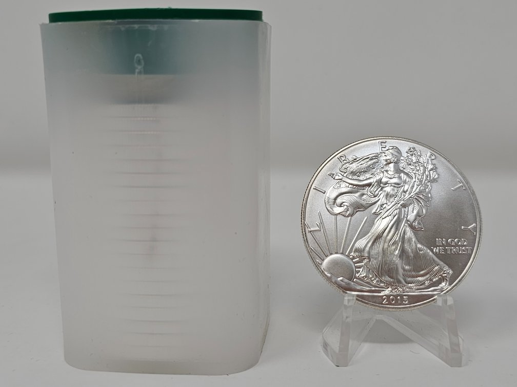 (20) 2015 American Silver Eagles w/ Treasury Tube - 20 (1 Oz) Coins Included