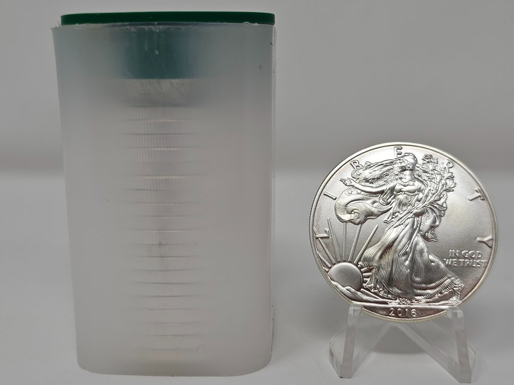(20) 2016 American Silver Eagles w/ Treasury Tube - 20 (1 Oz) Coins Included