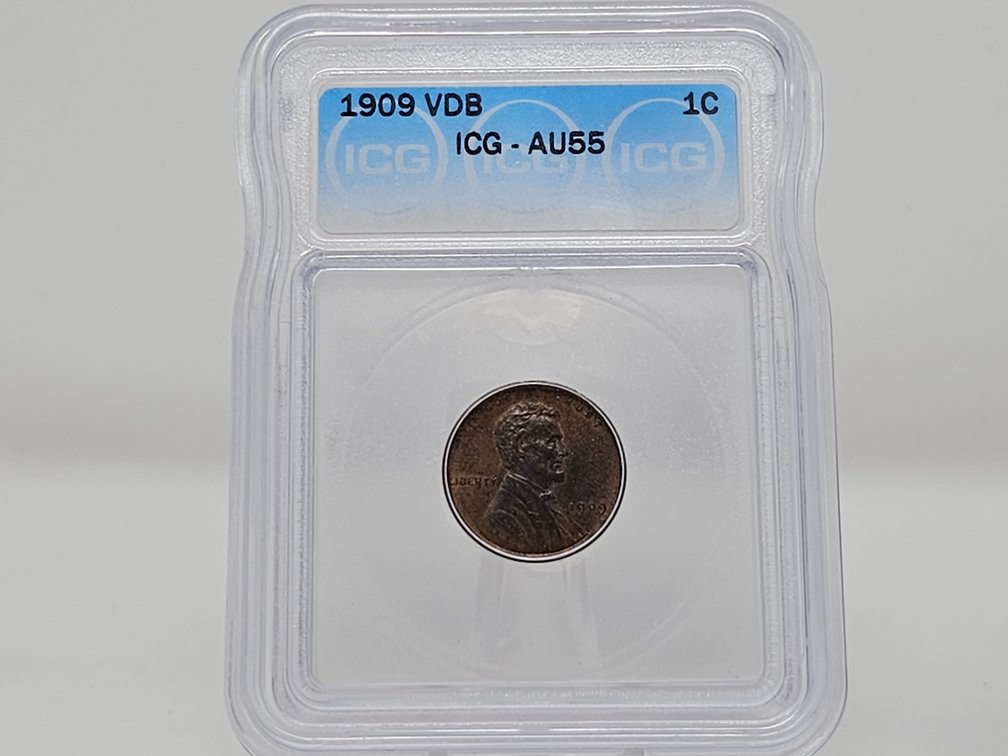 1909 VDB Lincoln Cent - ICG AU 55 