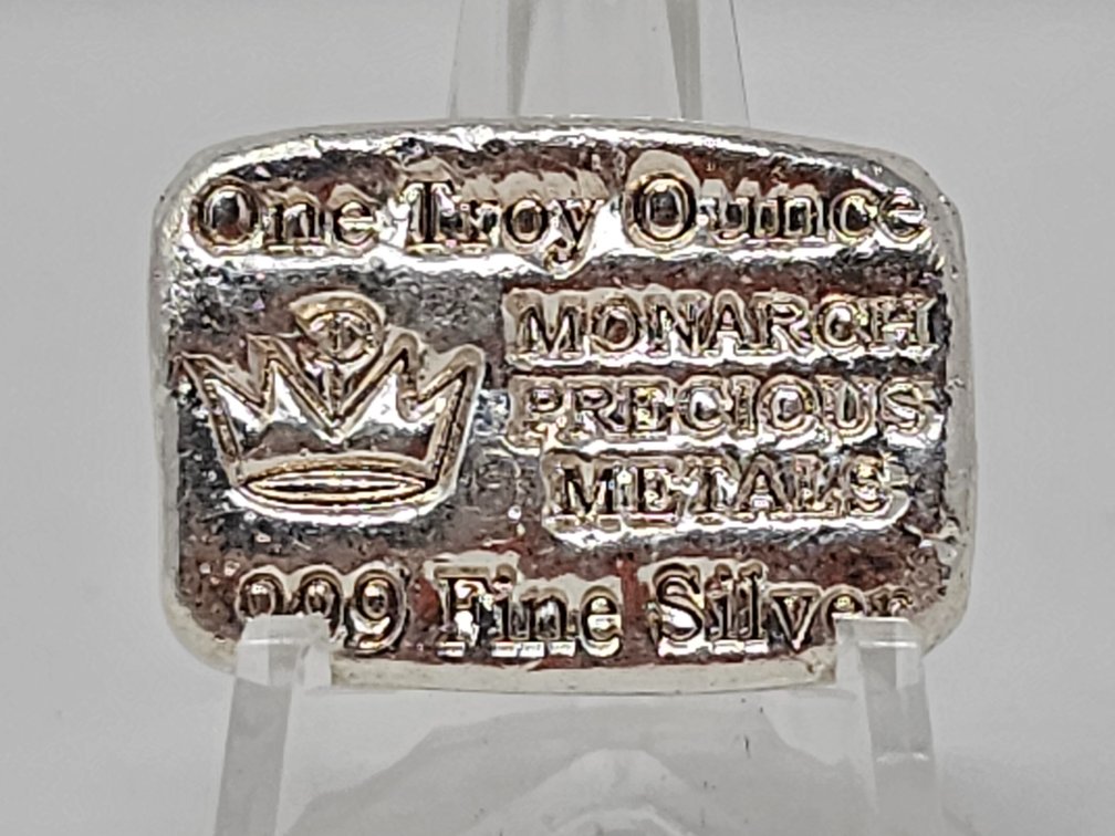 Monarch Precious Metals 1 Oz .999 Silver Hand Poured Bar  