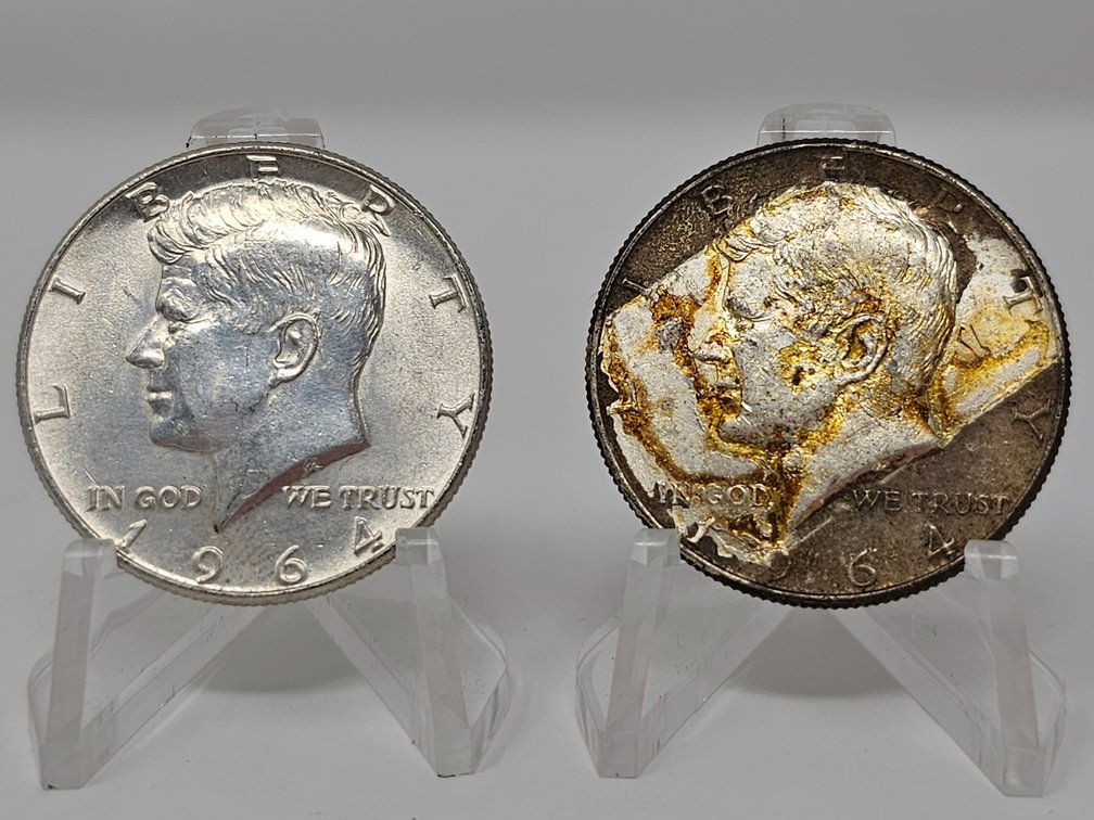 (2) 1964 Silver Kennedy Half Dollars - 2 Coins Included 