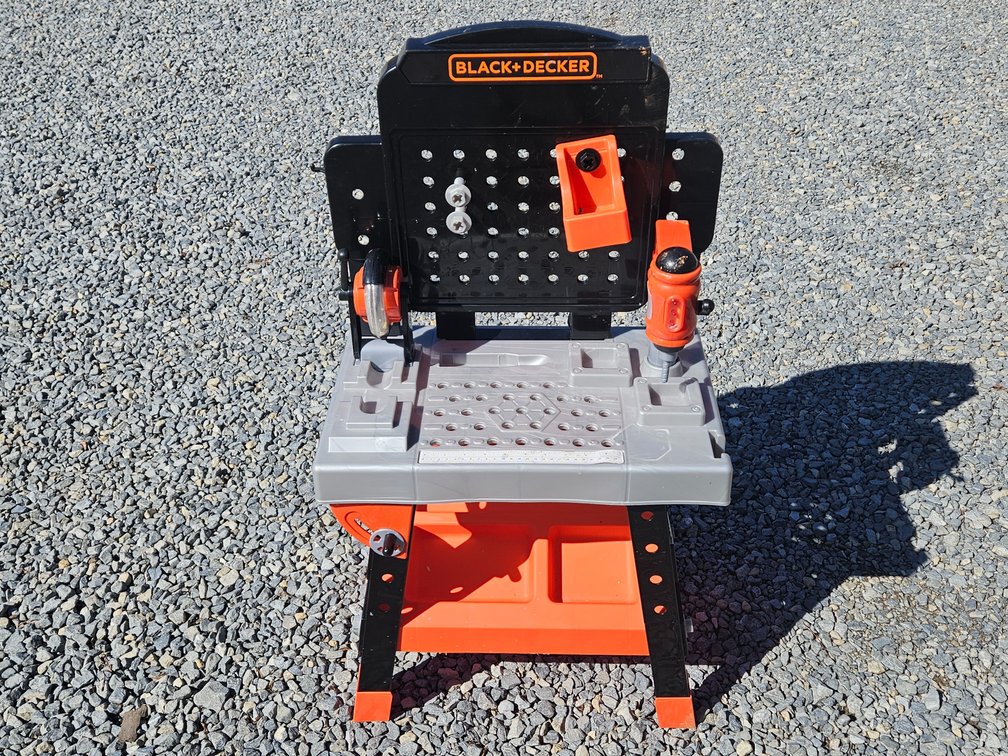 Black and Decker Children's Work Bench Toy 38" Tall × 20.5" Wide × 13.5" Deep