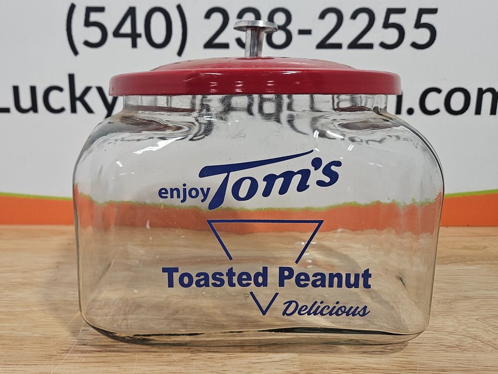 Tom's Toasted Peanut Jar 8" Tall 