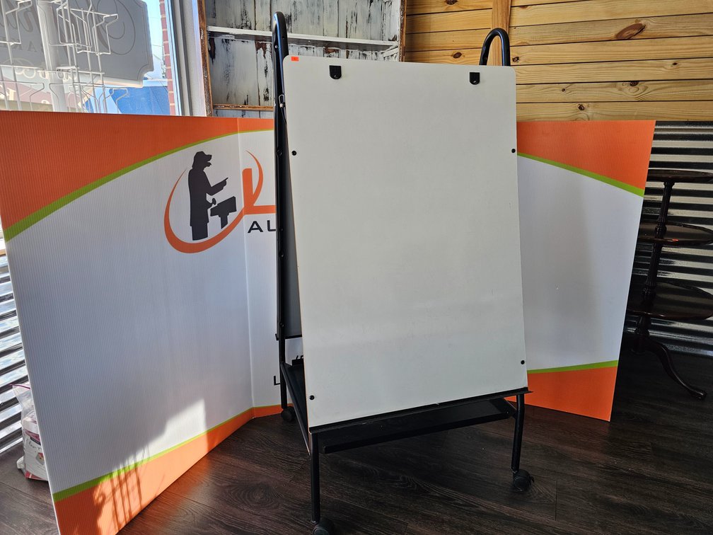 Rolling Dry-Erase Board - Measures 59" Tall x 30" Wide x 27" Deep