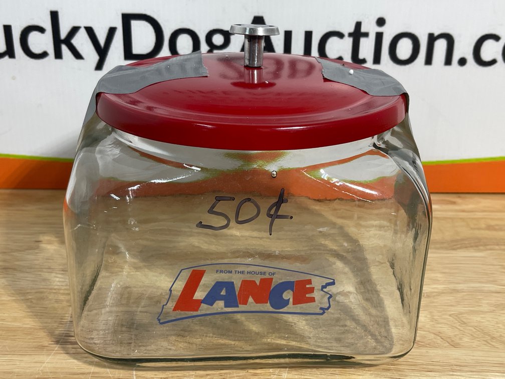 Lance Jar w/ Lid - Measures 7.5” Tall x 8” Wide x 7” Deep