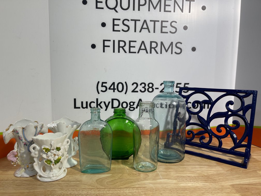 Hand Blown Glass - Fluted Vases - Cookbook Stand