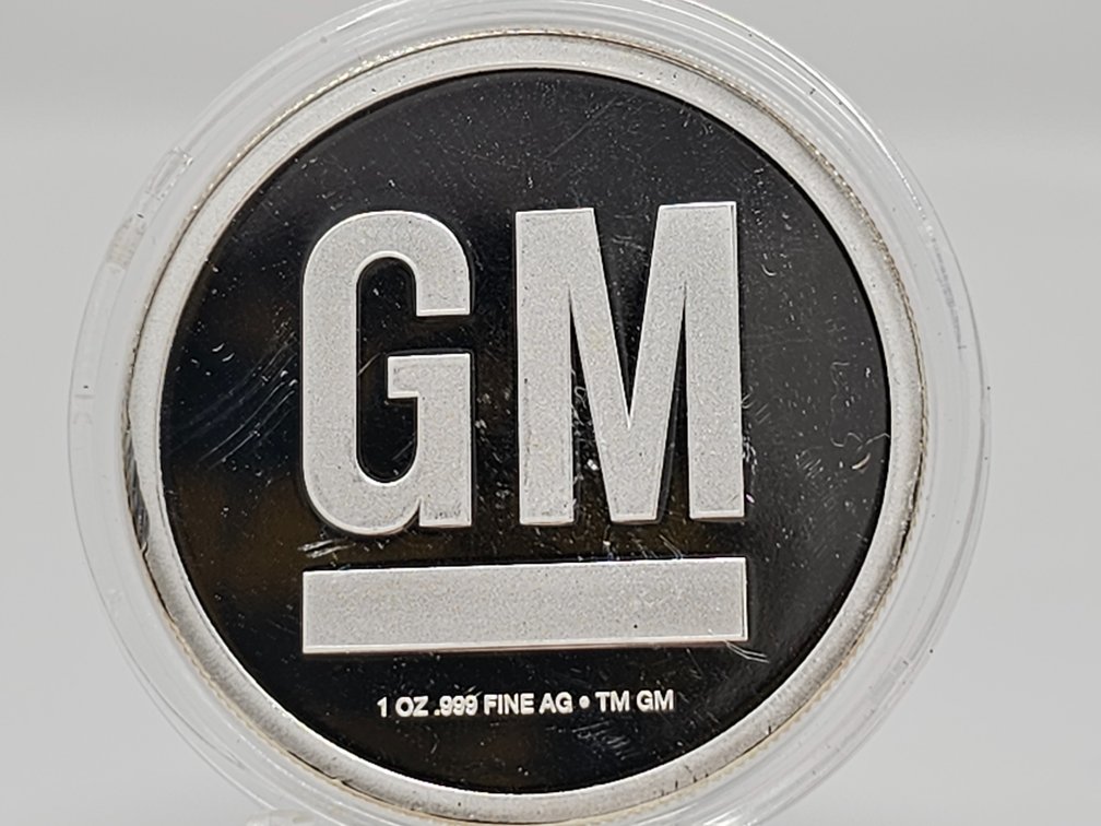GM (General Motors) 1 Oz .999 Silver Round w/ Capsule 