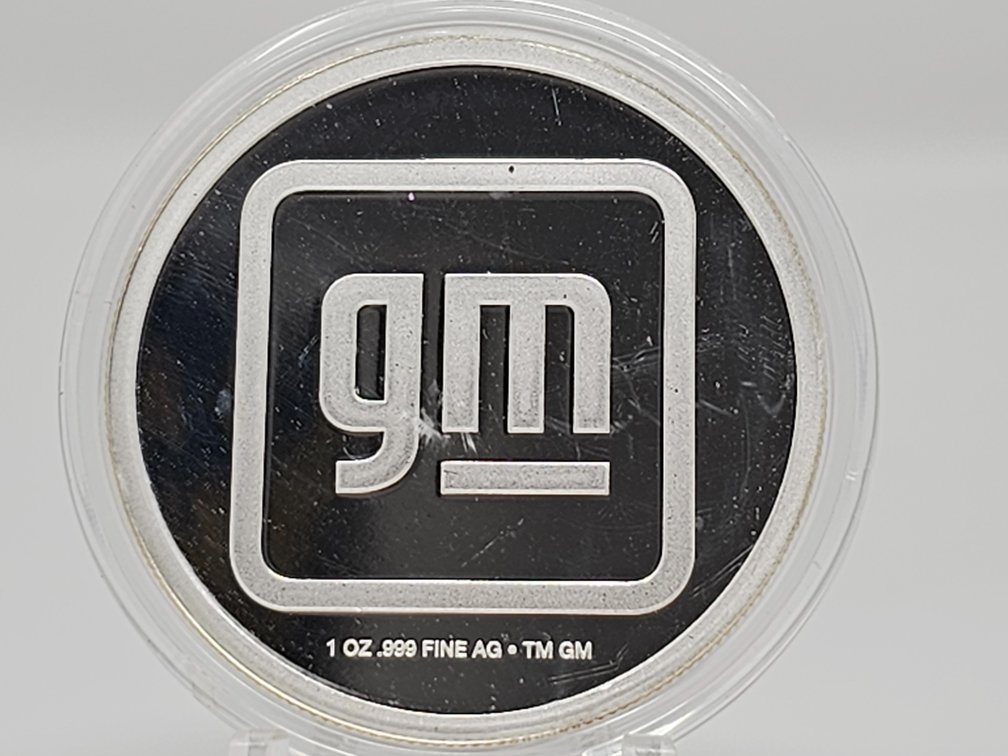 GM (General Motors) 1 Oz .999 Silver Round w/ Capsule 
