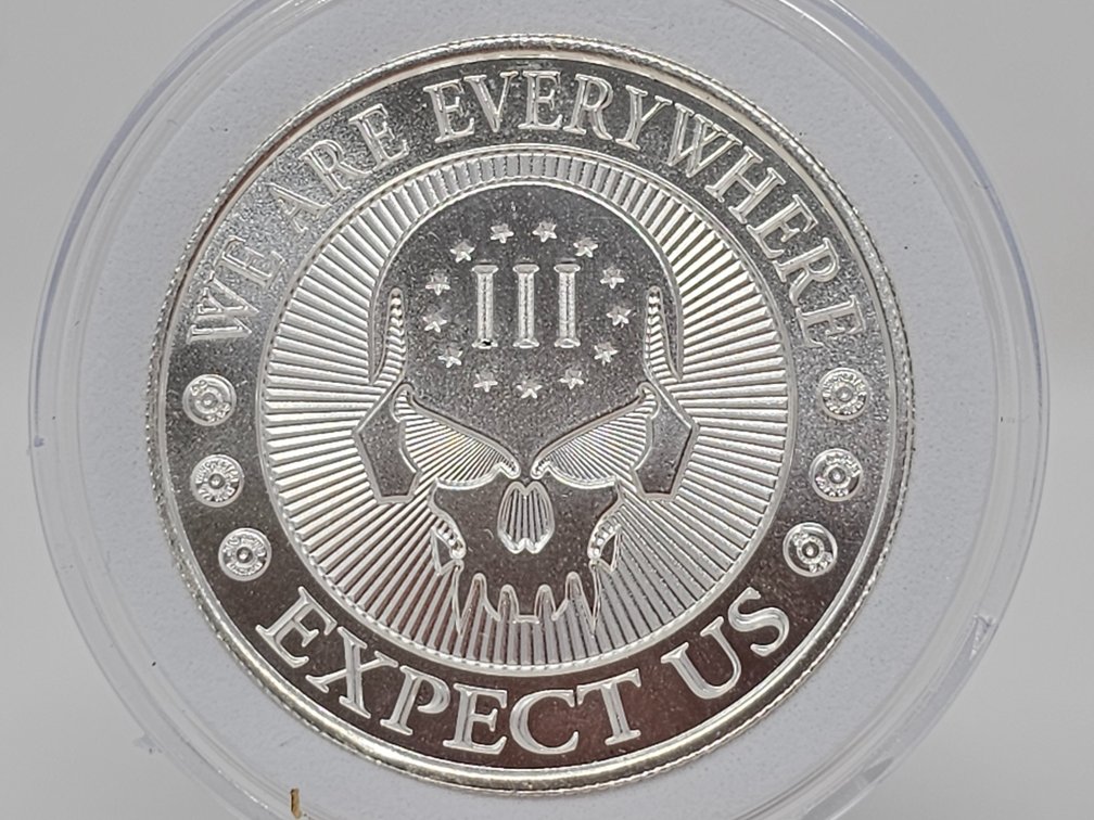 We Are Everywhere - Expect Us - Intaglio Mint 1 Oz .999 Silver Round w/ Capsule 