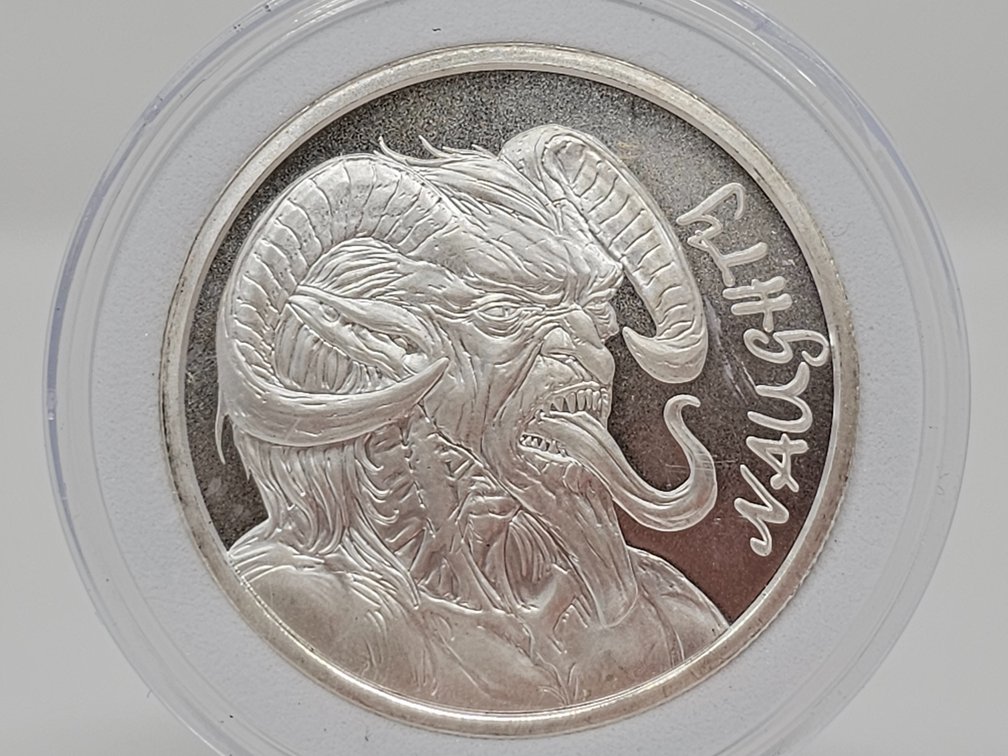 Naughty / Nice 1 Oz .999 Silver Round w/ Capsule 