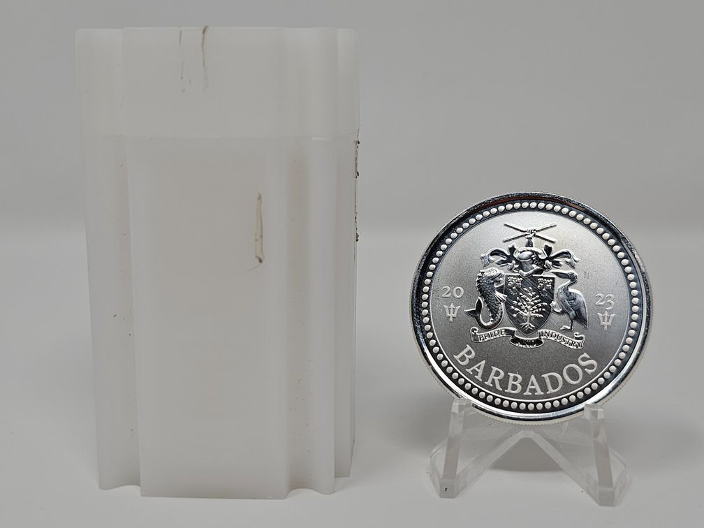 (20) Barbados 2023 One Dollar 1 Oz .999 Silver Rounds - 20 Included 