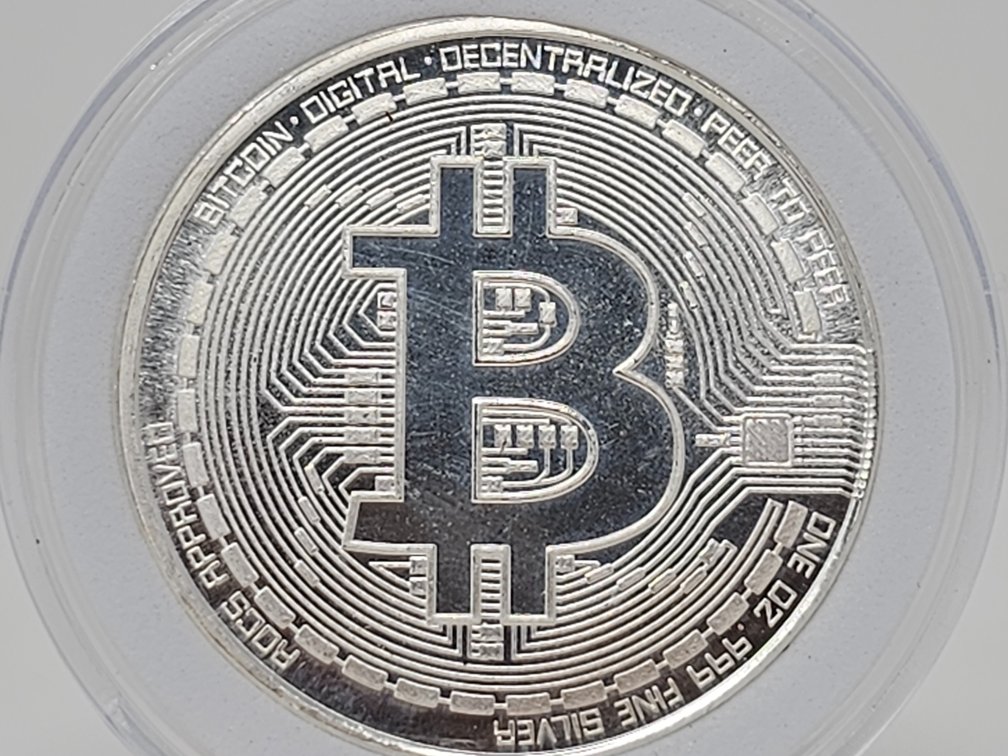 Bitcoin 1 Oz .999 Silver Round w/ Capsule 